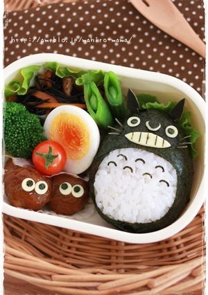 簡単可愛い♥キャラ弁＊海苔トトロ♪-レシピのメイン写真