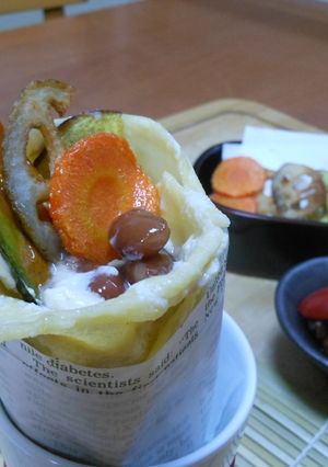 TOHUクリームと根菜チップスのクレープ-レシピのメイン写真