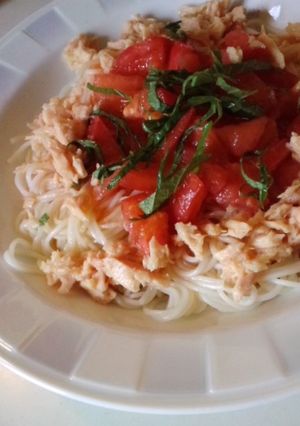 トマトツナそうめん-レシピのメイン写真