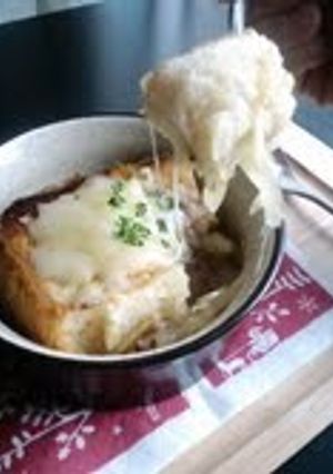 簡単❤Ｗとろとろ❤オニオングラタンスープ-レシピのメイン写真