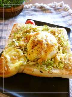 塩麹×鰹節 和風巣ごもり卵トースト-レシピのメイン写真