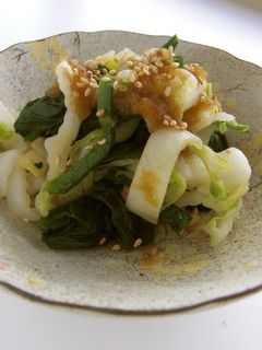白菜とほうれん草の玉ねぎポン酢和え-レシピのメイン写真