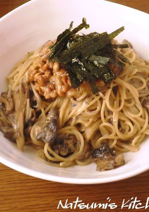 舞茸入り✿納豆とクリームチーズのパスタ✿-レシピのメイン写真