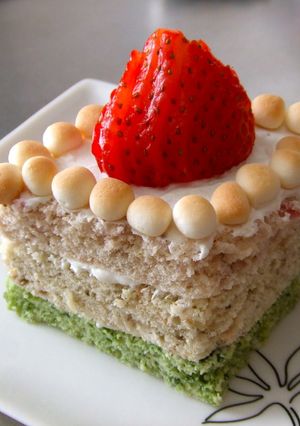おやつイン☆レンジで彩り蒸しケーキ♪-レシピのメイン写真