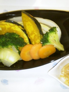 塩麹蒸し野菜☆酒粕味噌ディップ-レシピのメイン写真