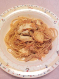 意外な組み合わせ?豚キムチパスタ-レシピのメイン写真