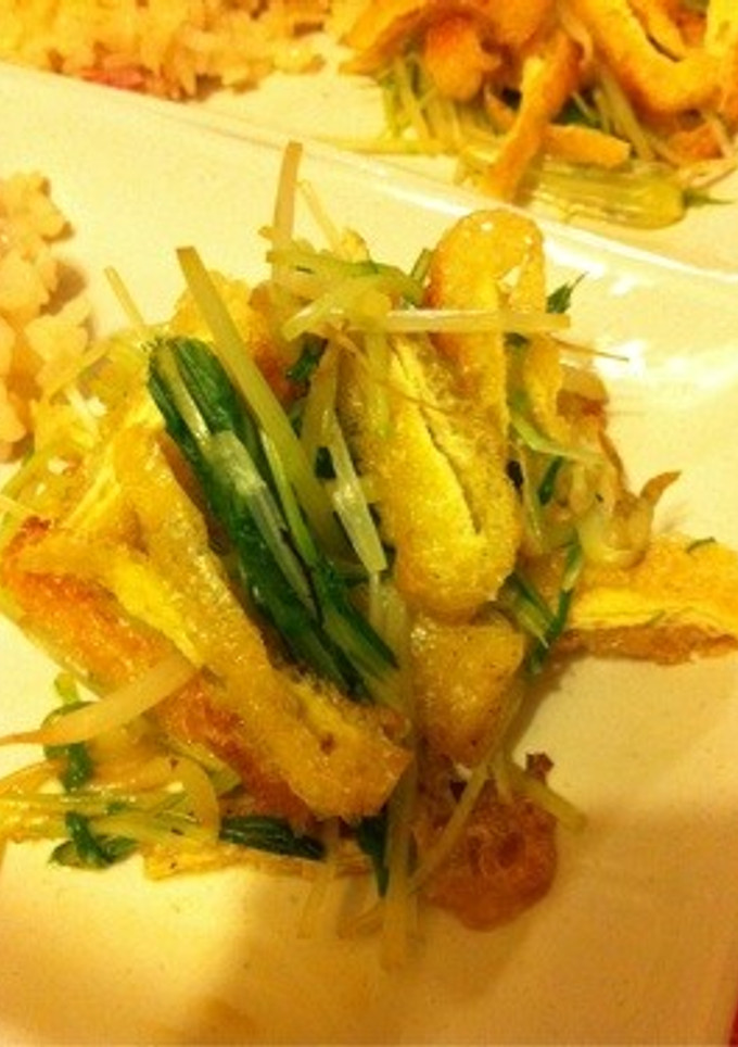 水菜と焼き薄揚げのお浸し-レシピのメイン写真
