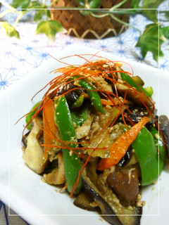 茄子とピーマンの和風胡麻カレー炒め-レシピのメイン写真
