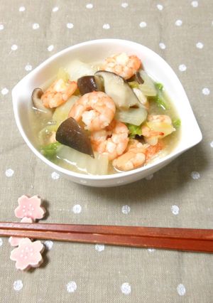 ♡海老としいたけの旨煮♡-レシピのメイン写真