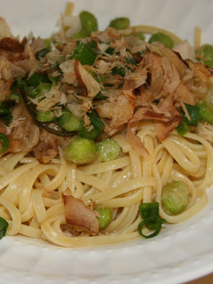 鳥軟骨と枝豆の和風パスタ-レシピのメイン写真