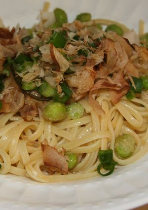 鳥軟骨と枝豆の和風パスタ-レシピのメイン写真