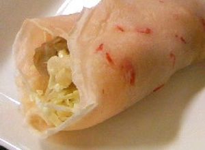 海老入り♪コナモン手巻きでキャベツ焼き風-レシピのメイン写真