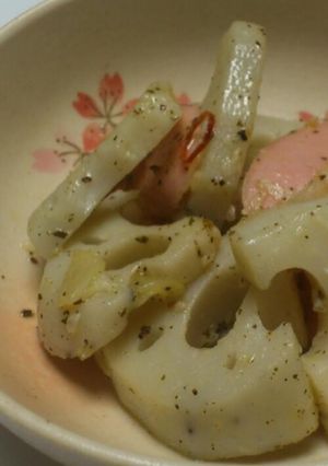 塩麹 de れんこん炒めイタリアン風-レシピのメイン写真