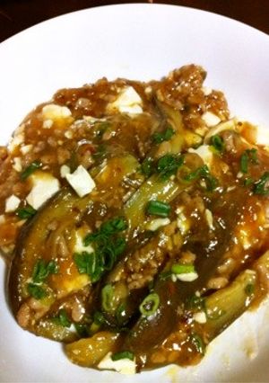 食べるラー油で麻婆豆腐＆茄子-レシピのメイン写真