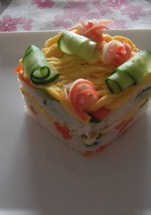 ひな祭りに♢菱形かんたん寿司♢-レシピのメイン写真