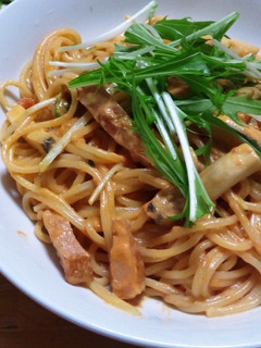 ベーコンとエリンギのトマトクリームパスタ-レシピのメイン写真