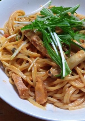 ベーコンとエリンギのトマトクリームパスタ-レシピのメイン写真