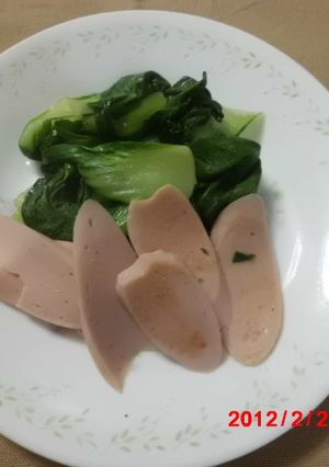 ５分で出来るチンゲンサイの蒸しもの-レシピのメイン写真