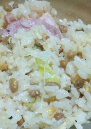 納豆ベーコンチャーハン-レシピのメイン写真