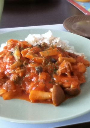 牛すじ肉のトマトジュース煮込み-レシピのメイン写真