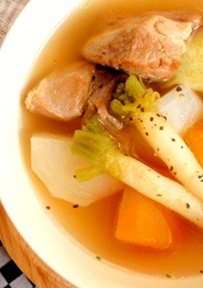 【カフェ風】根菜たっぷり*塩豚のポトフ-レシピのメイン写真