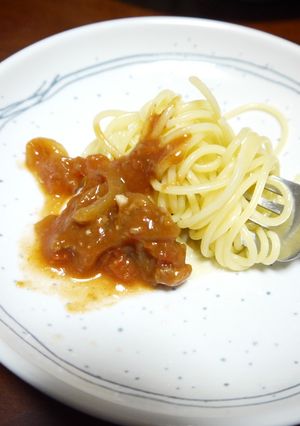 トマトハヤシのつけスパ♪-レシピのメイン写真