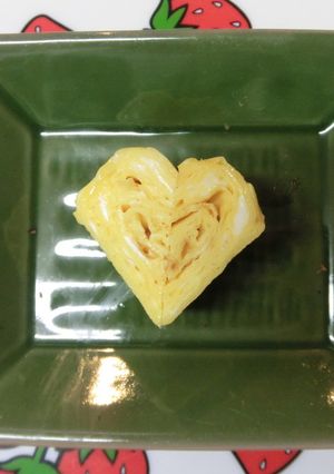 ♥　ハートの卵焼き　♥-レシピのメイン写真