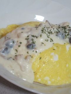 きのこのクリームソース~オムライス~-レシピのメイン写真