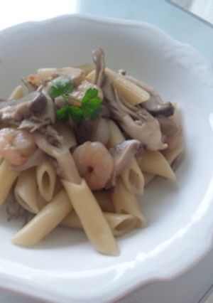 簡単★冷凍エビとキノコのパスタ-レシピのメイン写真