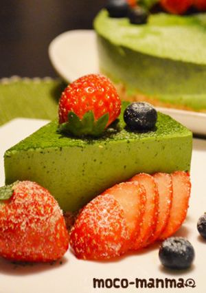 抹茶のレアチーズケーキ-レシピのメイン写真