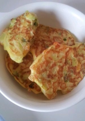 離乳食＊野菜たっぷりうどんのお好み焼き風-レシピのメイン写真