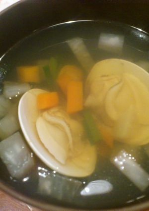 蛤と野菜のお吸い物-レシピのメイン写真