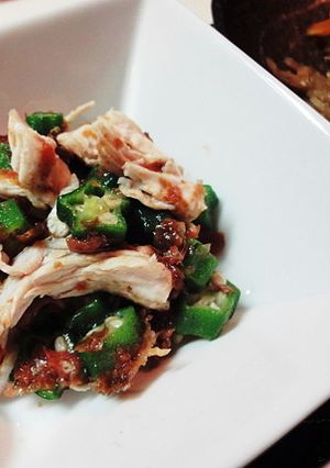 ＊鶏ムネ肉とオクラの梅かつお和え＊-レシピのメイン写真