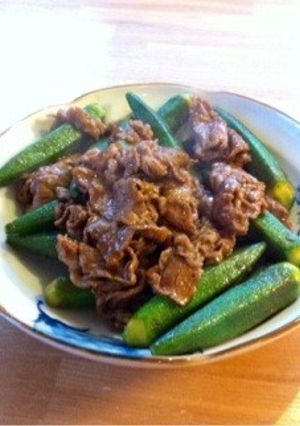 *簡単* オクラと牛肉炒め-レシピのメイン写真