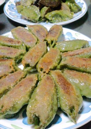 緑色の健康手作り餃子-レシピのメイン写真