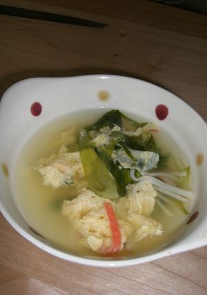 青梗菜のふんわりかに玉スープ-レシピのメイン写真
