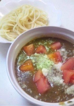 カレーの残りでカレートマトつけパスタ-レシピのメイン写真