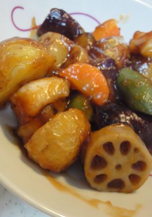 いろいろ野菜の甘黒酢あん☆-レシピのメイン写真