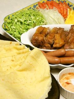 粉もん♪クルクル手巻きパーティー(照焼)-レシピのメイン写真