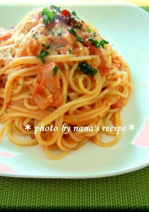 ノンオイルツナ缶でトマトクリームパスタ-レシピのメイン写真