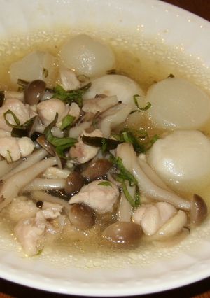 塩味で優しいかぶと鶏肉の煮こみ-レシピのメイン写真