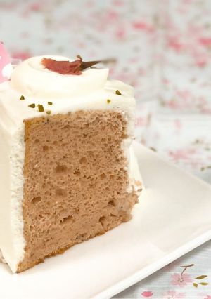 桜と酒粕のシフォンケーキ-レシピのメイン写真