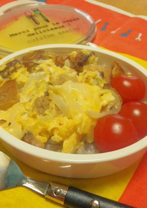 レンジ☆親子丼弁当-レシピのメイン写真