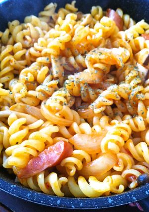 ショートパスタdeなぽりたん-レシピのメイン写真