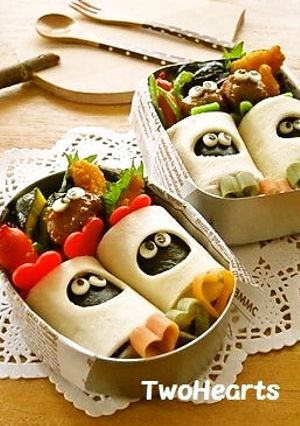 キャラ弁に❤まっくろくろすけロールサンド-レシピのメイン写真