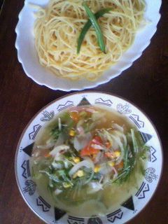 コンソメスープのつけスパゲッティー-レシピのメイン写真