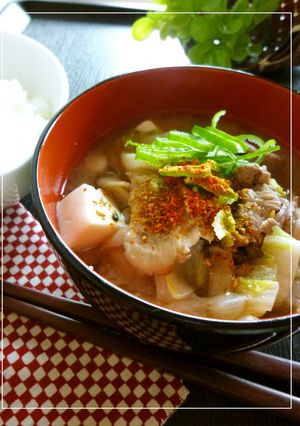 牛肉×白菜のごま風味塩麹粕汁-レシピのメイン写真