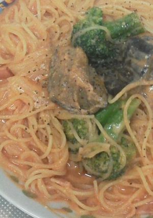 ケチャップで☆トマト豆乳クリームパスタ☆-レシピのメイン写真