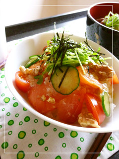 スモークサーモンの塩麹丼。-レシピのメイン写真