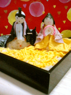 孫に作ったお雛さまのお寿司~♡-レシピのメイン写真